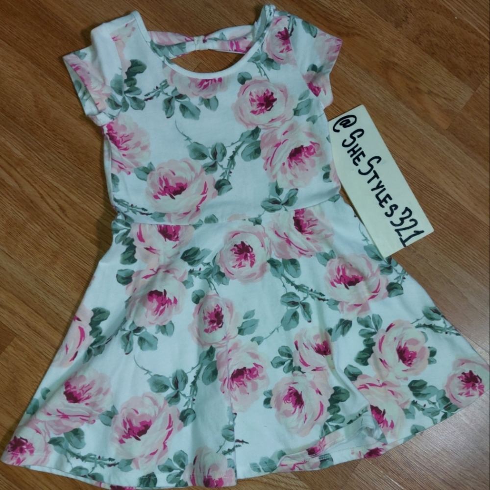 Rose Floral Patterned Dress